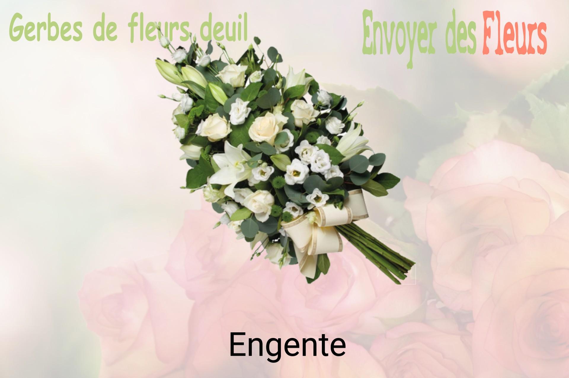 Gerbe de fleurs de deuil livrée à Engente